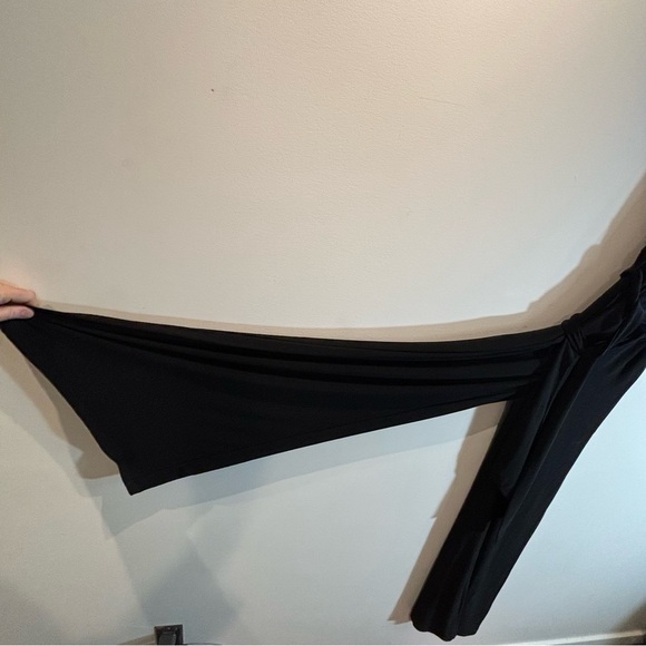 LAUREN RALPH LAUREN Sz 6 Slinky Jersey Knit Crew Neck Pockets Wide Leg Jumpsuit - Picture 7 of 13